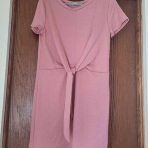 Elegant Pink Tie Dress